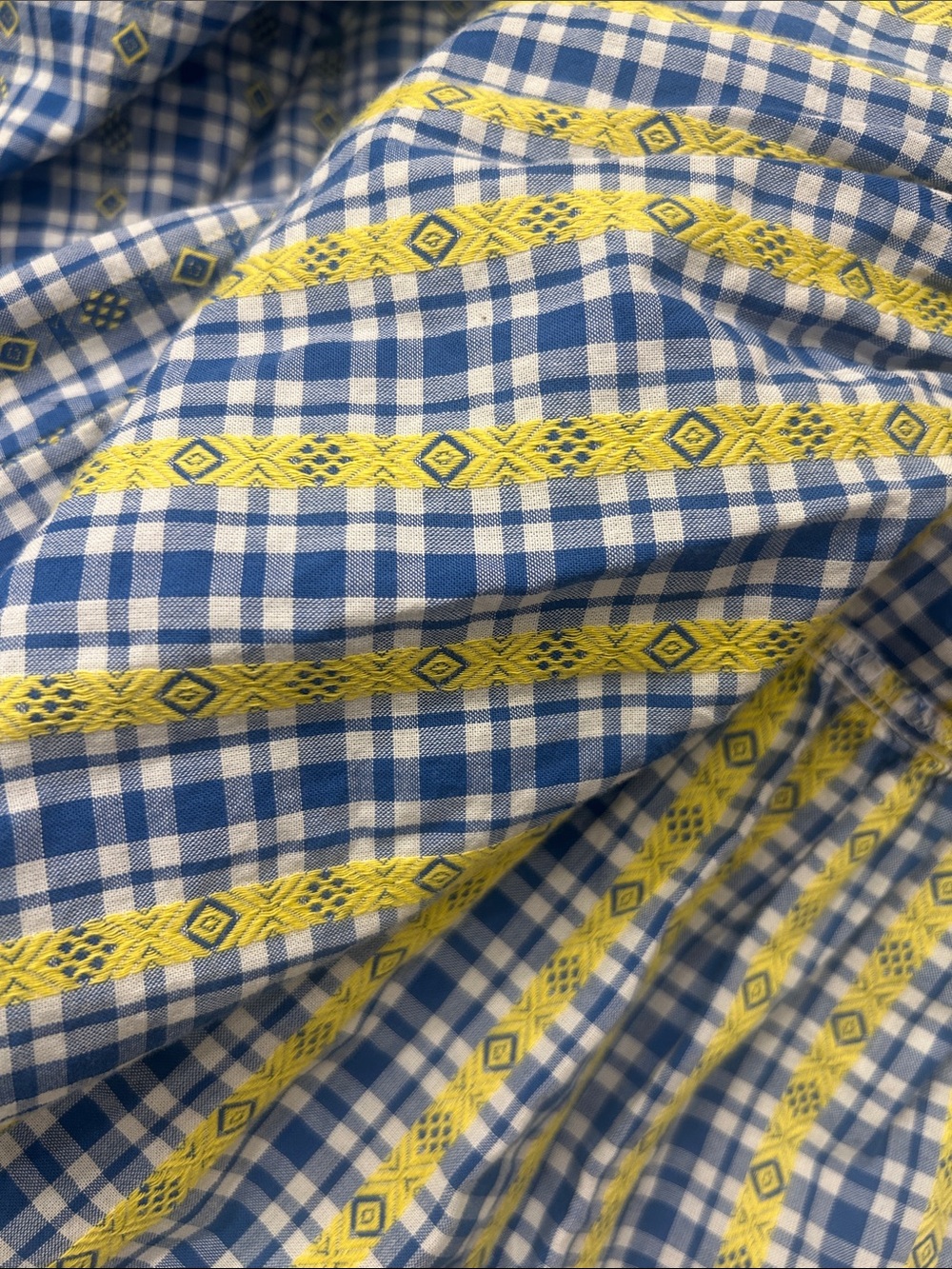 Tommy Hilfiger Plaid Smocked Bodice Tiered Midi Dress Size XL - Picture 4 of 9